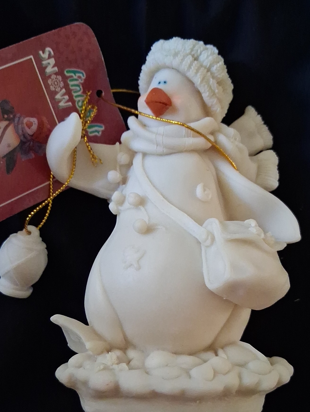 White Snowman Figurine Ornament - Festive Home Accent